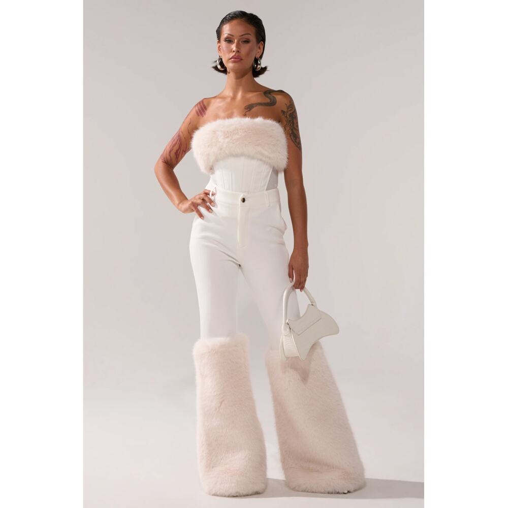 SNOW BUNNY TROUSER WITH FUR CUFF - M